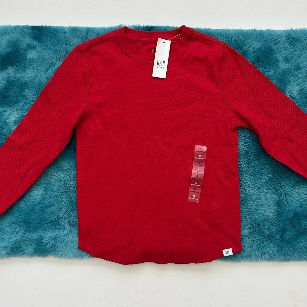 Gap Kids Red Long Sleeve Thermal Shirt Size S Boys